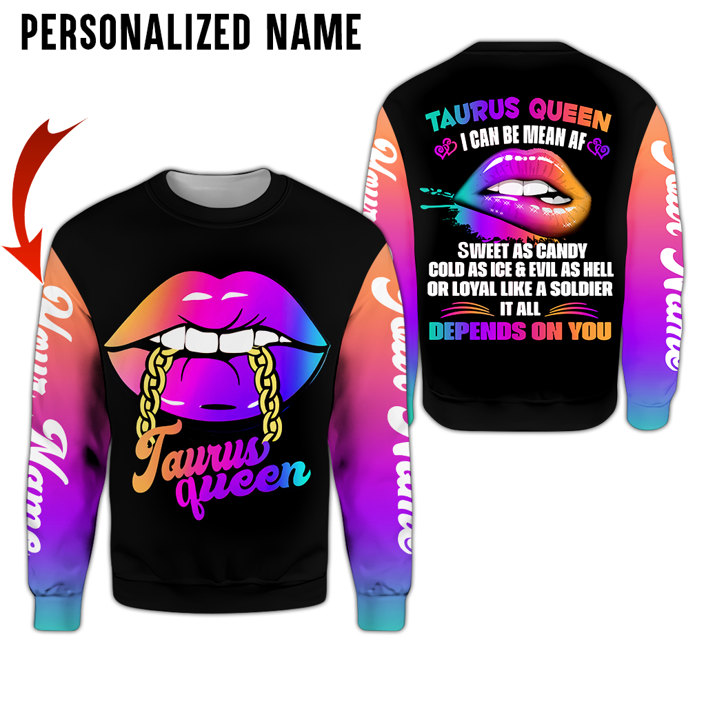 Personalized Name Taurus Queen 3D All Over Printed Clothes DHTD221006 .