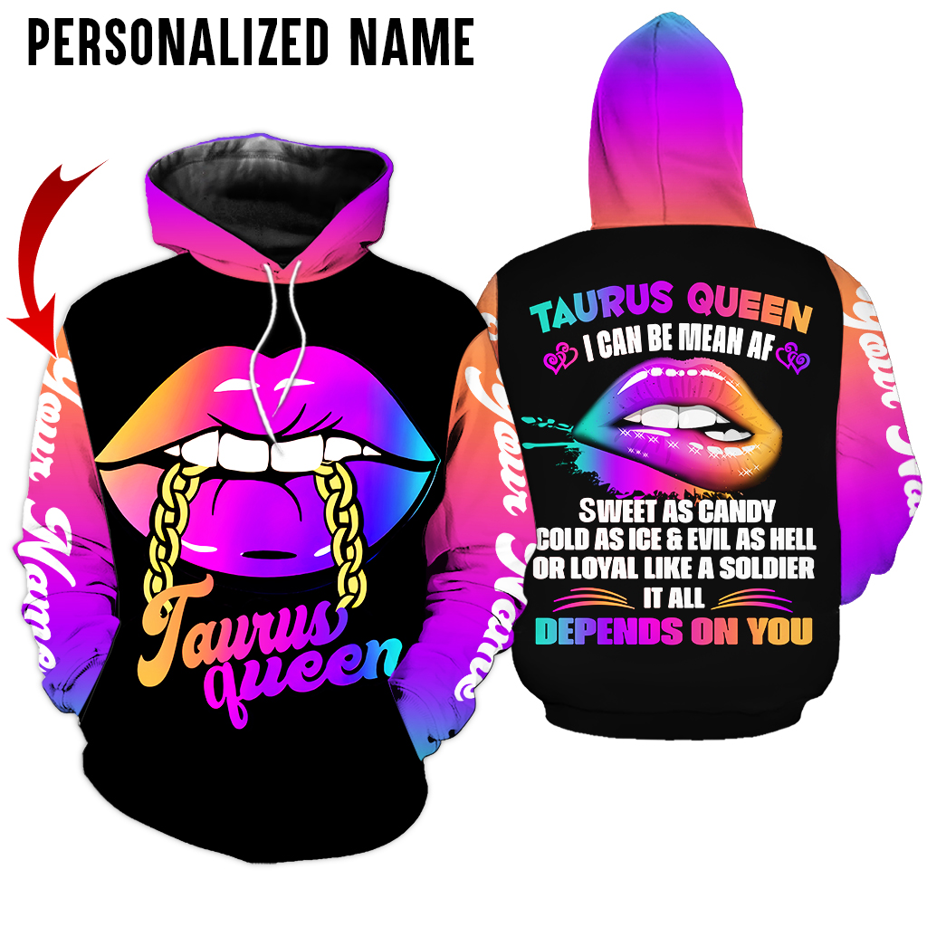 Personalized Name Taurus Queen 3D All Over Printed Clothes DHTD221006 .