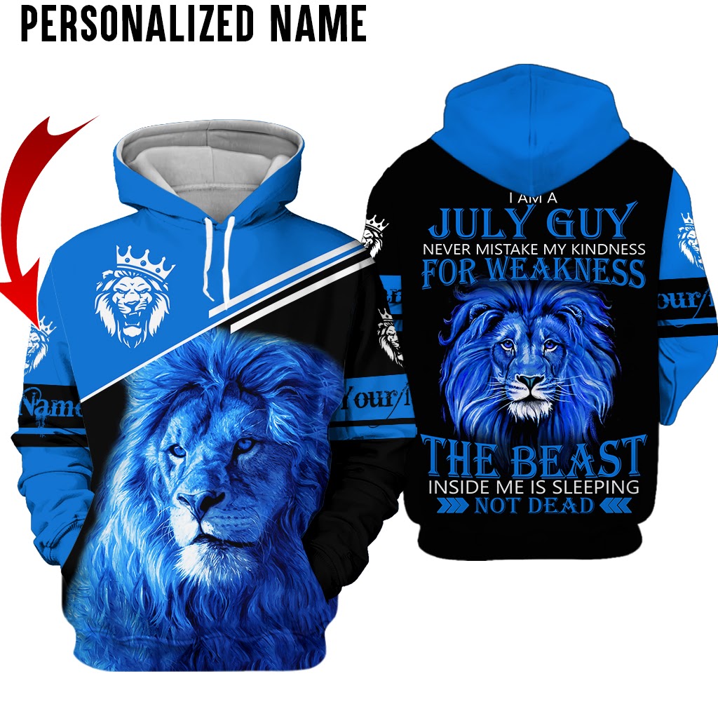 Personalized Name July Lion Guy 3D All Over Printed Clothes HULL310311