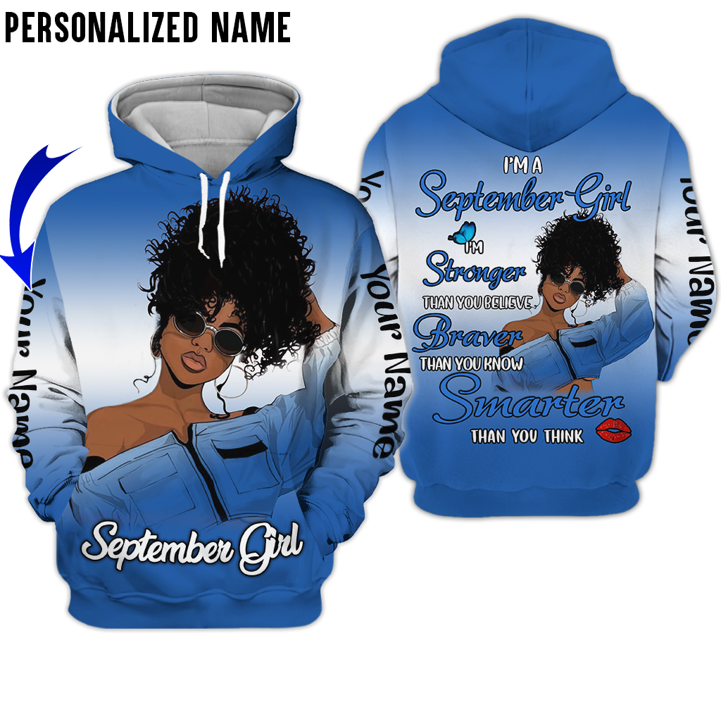 Personalized Name Black September Girl 3D All Over Printed Clothes NQML050321