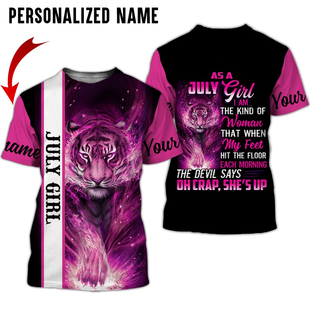 Personalized Name July Girl 3D All Over Printed Clothes NQHH270407