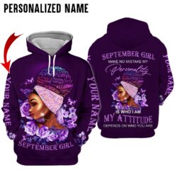 Personalized Name Black September Girl 3D All Over Printed Clothes HUTD030611