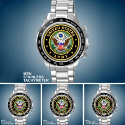 United States Army, Veteran or Retired or Retired Veteran, Seal Coat of Arms Choice of New Man’s Watch Styles QFTD4300302