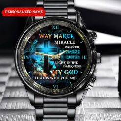 Personalized Way Maker Miracle Worker Promise Keeper Watch QFTD4020401